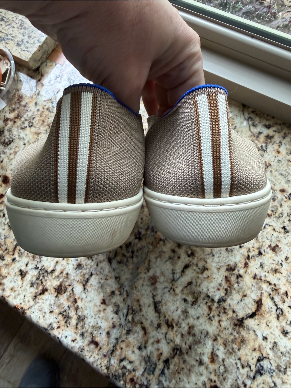 Rothy's Women’s The Original Slip-On Sneaker in Latte 11 - Picture 5 of 6